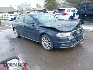 2014 Audi A4 Premium Plus with VIN WAUFFAFL7EN044343, listed as a IAAI auction lot 41636051 with 126,610 mi miles. Bid and sale history available at carsss.com. Image 1.