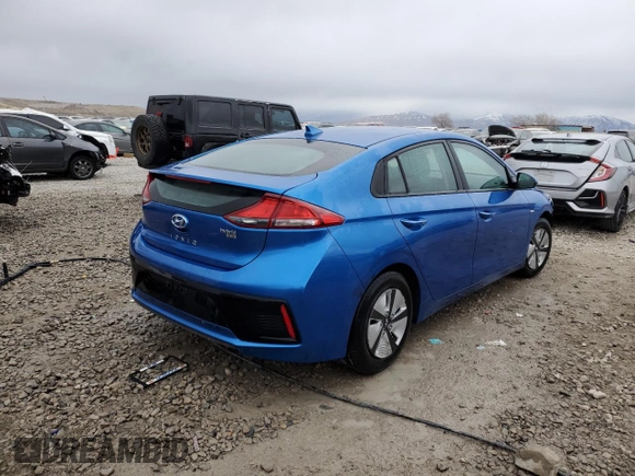 2017 Hyundai Ioniq Blue z VIN KMHC65LC7HU030806, wystawiony jako Copart lot #42713415 z przebiegiem 187 455 mil mil oraz Szkoda całkowita • Salvage title. Historia ofert i sprzedaży dostępna na DreamBid. Obrazek 3.