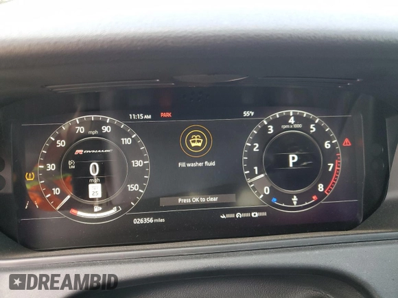 2019 Land Rover Range Rover Velar R-Dynamic SE with VIN SALYL2EX0KA211765, listed as a Copart auction lot 44030793 with 26,356 mi miles. Bid and sale history available at carsss.com. Image 9.