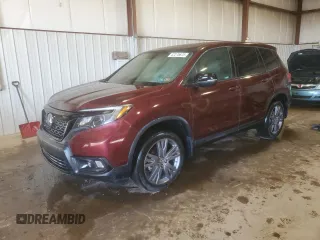 2019 Honda Passport EX-L z VIN 5FNYF8H59KB014564, wystawiony jako Copart lot #47275675 z przebiegiem Nie podano mil oraz Szkoda całkowita • Salvage title. Historia ofert i sprzedaży dostępna na DreamBid. Obrazek 1.