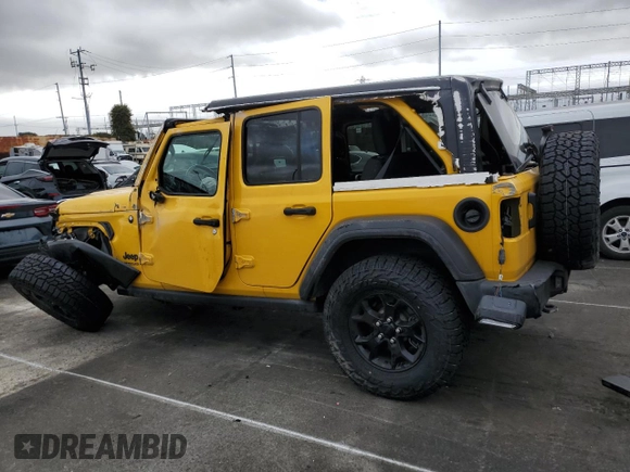 2021 Jeep Wrangler Unlimited Willys with VIN 1C4HJXDN7MW570675, listed as a Copart auction lot 49425805 with 53,687 mi miles and Salvage Title. Bid and sale history available at DreamBid. Image 2.