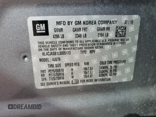 2020 Buick Encore Preferred with VIN KL4CJASB1LB005113, listed as a Copart auction lot 51048615 with 50,292 mi miles and Salvage Title. Bid and sale history available at carsss.com. Image 13.