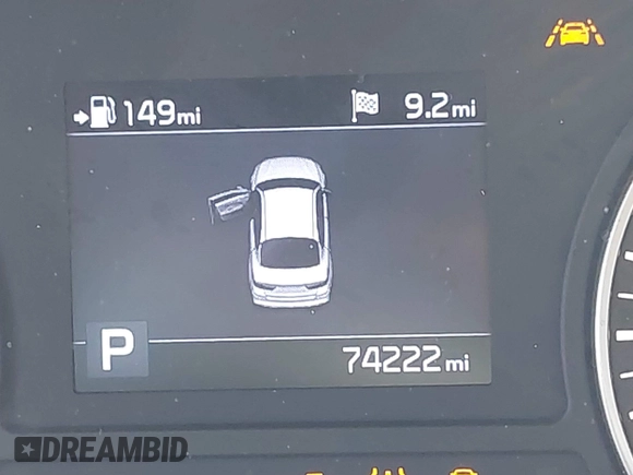 2019 Kia Optima EX with VIN 5XXGU4L12KG292041, listed as a IAAI auction lot 42065738 with 74,222 mi miles and . Bid and sale history available at carsss.com. Image 15.
