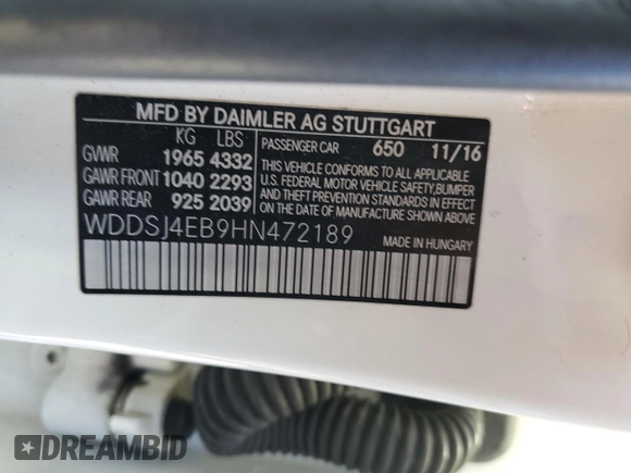 2017 Mercedes-Benz CLA 250 z VIN WDDSJ4EB9HN472189, wystawiony jako Copart lot #86023804 z przebiegiem 168 188 mil mil oraz Tytuł czysty. Historia ofert i sprzedaży dostępna na DreamBid. Obrazek 12.