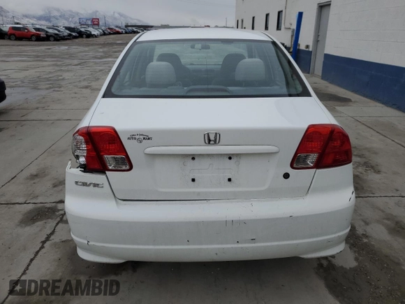 2004 Honda Civic VP with VIN 2HGES16394H620405, listed as a Copart auction lot 50882195 with 191,220 mi miles and Salvage Title. Bid and sale history available at DreamBid. Image 6.