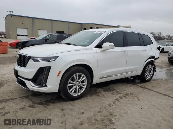 2024 Cadillac XT6 FWD Luxury with VIN 1GYKPAR47RZ720446, listed as a Copart auction lot 43964105 with 10,728 mi miles and Salvage Title. Bid and sale history available at carsss.com. Image 1.