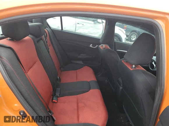 2015 Honda Civic Si z VIN 2HGFB6E51FH701373, wystawiony jako Copart lot #55479555 z przebiegiem Nie podano mil oraz Szkoda całkowita • Salvage title. Historia ofert i sprzedaży dostępna na DreamBid. Obrazek 10.