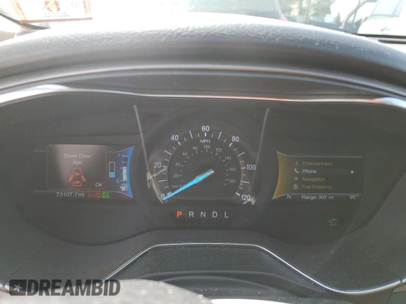 2017 Ford Fusion Hybrid SE with VIN 3FA6P0LU1HR403281, listed as a Copart auction lot 61362815 with 73,107 mi miles and Salvage title. Bid and sale history available at DreamBid. Image 9.