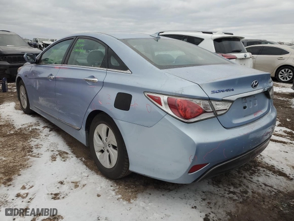2013 Hyundai Sonata Hybrid with VIN KMHEC4A4XDA072454, listed as a Copart auction lot 89100565 with 160,957 mi miles and Salvage Title. Bid and sale history available at carsss.com. Image 2.