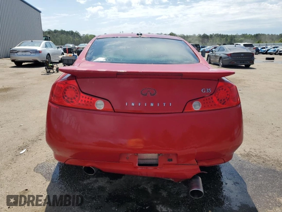 2004 Infiniti G35 w/Leather z VIN JNKCV54EX4M817054, wystawiony jako Copart lot #58021365 z przebiegiem Nie podano mil oraz Szkoda całkowita • Salvage title. Historia ofert i sprzedaży dostępna na DreamBid. Obrazek 6.