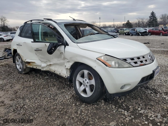 2005 Nissan Murano SL with VIN JN8AZ08W15W439798, listed as a Copart auction lot 46899525 with 0 mi miles and Salvage Title. Bid and sale history available at carsss.com. Image 4.
