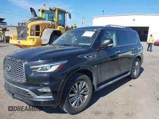 2018 Infiniti QX80 with VIN JN8AZ2NF7J9663781, listed as a IAAI auction lot 41685502 with 112,876 mi miles and . Bid and sale history available at DreamBid. Image 2.