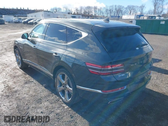 2024 Genesis GV80 with VIN KMUHCESC7RU180109, listed as a IAAI auction lot 41524166 with 4,109 mi miles and . Bid and sale history available at DreamBid. Image 3.