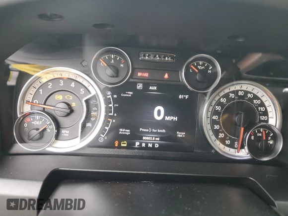2017 Ram 2500 Big Horn with VIN 3C6UR5ML7HG503208, listed as a Copart auction lot 58061085 with 80,803 mi miles and Salvage title. Bid and sale history available at DreamBid. Image 9.