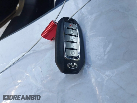 2021 Infiniti Q50 Red Sport 400 with VIN JN1FV7DR9MM880601, listed as a IAAI auction lot 42509477 with 28,202 mi miles and . Bid and sale history available at DreamBid. Image 11.