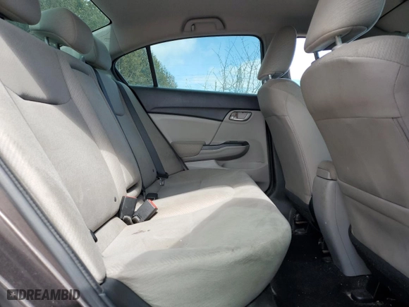 2013 Honda Civic Sdn LX with VIN 2HGFB2F40DH008726, listed as a Copart auction lot 52205165 with 310,718 mi miles and Salvage Title. Bid and sale history available at carsss.com. Image 10.