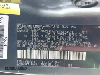 2010 Toyota Tundra 4WD Truck with VIN 5TFDW5F17AX138480, listed as a IAAI auction lot 41927807 with 157,580 mi miles. Bid and sale history available at carsss.com. Image 9.