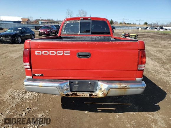 1997 Dodge Dakota with VIN 1B7GL23Y4VS156802, listed as a Copart auction lot 51536585 with 188,403 mi miles and Salvage Title. Bid and sale history available at carsss.com. Image 6.