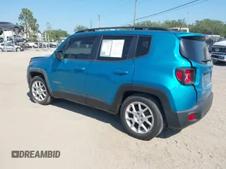 2020 Jeep Renegade Latitude with VIN ZACNJAB10LPM09870, listed as a IAAI auction lot 42063390 with 59,201 mi miles. Bid and sale history available at carsss.com. Image 3.
