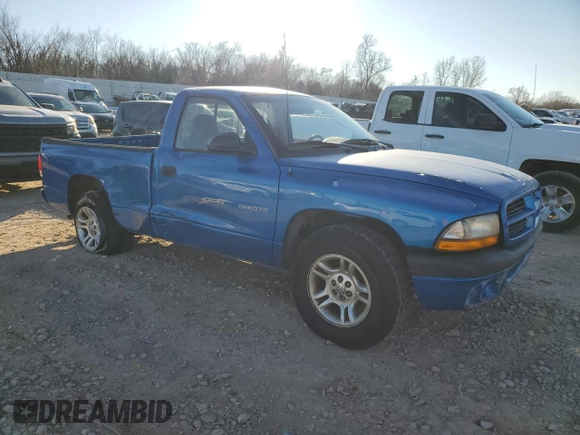2001 Dodge Dakota with VIN 1B7FL26X61S137435, listed as a Copart auction lot 88527955 with 137,644 mi miles and Salvage Title. Bid and sale history available at carsss.com. Image 4.