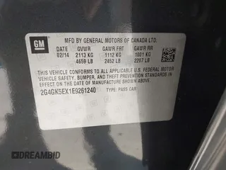 2014 Buick Regal with VIN 2G4GK5EX1E9261240, listed as a IAAI auction lot 41832937 with 118,211 mi miles. Bid and sale history available at carsss.com. Image 9.