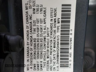 2013 Honda CR-V EX with VIN 2HKRM4H52DH641615, listed as a Copart auction lot 82585154 with 132,056 mi miles and Salvage Title. Bid and sale history available at DreamBid. Image 13.