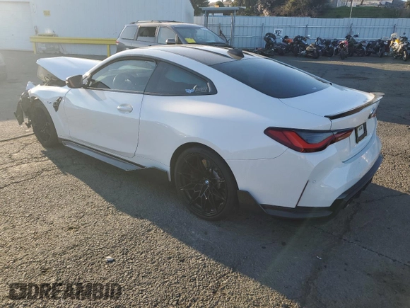 2022 BMW M4 Competition z VIN WBS33AZ09NCJ20276, wystawiony jako Copart lot #42850615 z przebiegiem Nie podano mil oraz Szkoda całkowita • Salvage title. Historia ofert i sprzedaży dostępna na DreamBid. Obrazek 2.