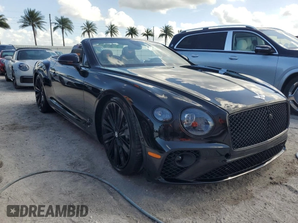 2024 Bentley Continental GT with VIN SCBDT4ZG5RC014491, listed as a Copart auction lot 77730474 with Not Provided miles and Non Repairable. Bid and sale history available at DreamBid. Image 4.