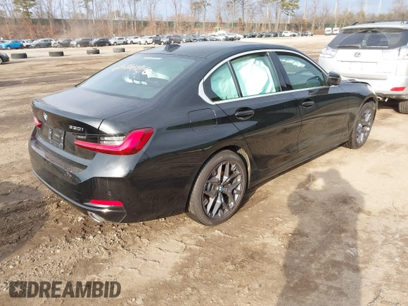 2025 BMW 3 Series 330i xDrive with VIN 3MW89CW0XS8F05079, listed as a IAAI auction lot 41679952 with 1,209 mi miles. Bid and sale history available at carsss.com. Image 4.