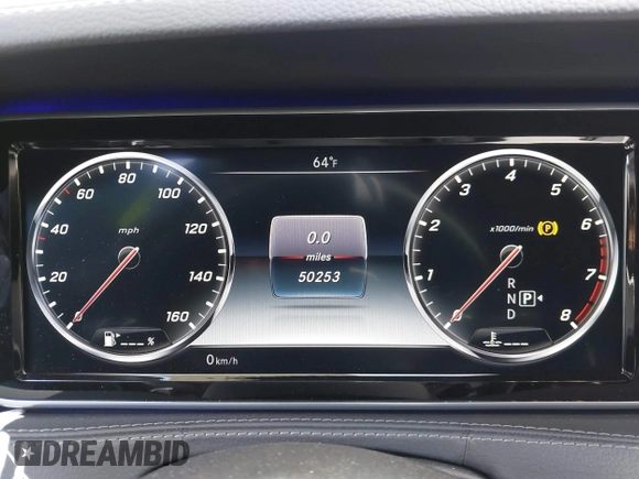 2015 Mercedes-Benz S-Class S 550 with VIN WDDUG8CB1FA094259, listed as a IAAI auction lot 41487071 with 50,253 mi miles. Bid and sale history available at carsss.com. Image 7.