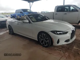 2025 BMW 4 Series 430i with VIN WBA33DB03SCS40361, listed as a Copart auction lot 48397335 with 3,949 mi miles and Salvage title. Bid and sale history available at DreamBid. Image 4.