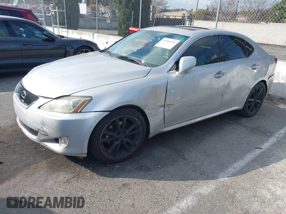 2006 Lexus IS 250 Manual with VIN JTHBK262765004161, listed as a IAAI auction lot 41545216 with 191,532 mi miles. Bid and sale history available at carsss.com. Image 2.