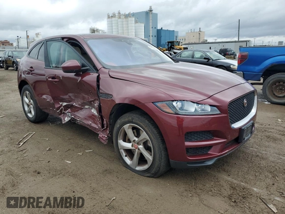 2017 Jaguar F-Pace 35t Premium with VIN SADCJ2BV0HA068470, listed as a Copart auction lot 79122384 with 43,017 mi miles and Salvage title. Bid and sale history available at DreamBid. Image 4.