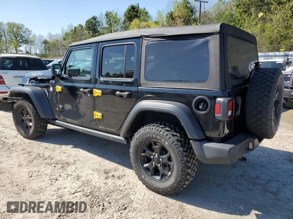 2022 Jeep Wrangler Unlimited Sport S with VIN 1C4HJXDG8NW130208, listed as a Copart auction lot 52572095 with 111,128 mi miles and Salvage Title. Bid and sale history available at DreamBid. Image 2.