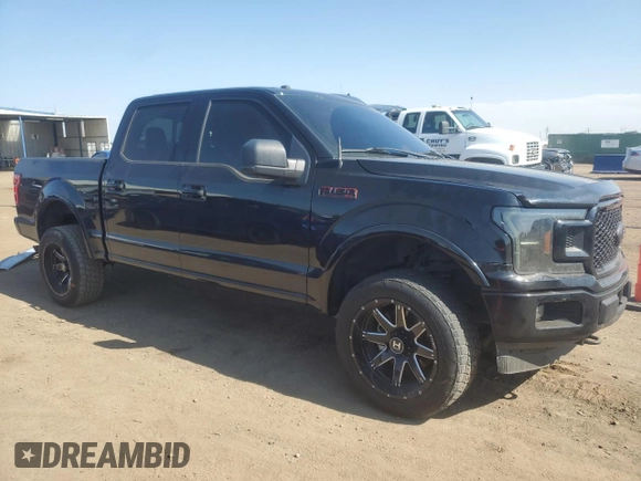 2018 Ford F-150 XL with VIN 1FTEW1EPXJFC53437, listed as a Copart auction lot 59896395 with 65,502 mi miles and Salvage title. Bid and sale history available at DreamBid. Image 4.
