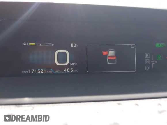 2016 Toyota Prius Two z VIN JTDKBRFU2G3014010, wystawiony jako IAAI lot #42254617 z przebiegiem 171 521 mil mil oraz . Historia ofert i sprzedaży dostępna na DreamBid. Obrazek 7.