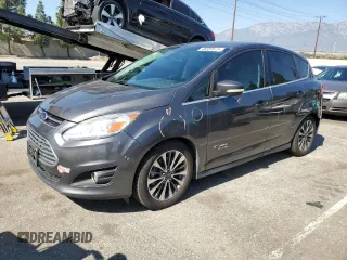 2017 Ford C-Max Energi Titanium with VIN 1FADP5FU9HL115961, listed as a Copart auction lot 46609515 with 130,342 mi miles and Salvage Title. Bid and sale history available at carsss.com. Image 1.