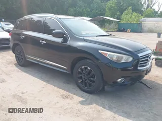 2013 Infiniti JX35 z VIN 5N1AL0MMXDC308818, wystawiony jako IAAI lot #42414759 z przebiegiem 166 458 mil mil oraz . Historia ofert i sprzedaży dostępna na DreamBid. Obrazek 1.