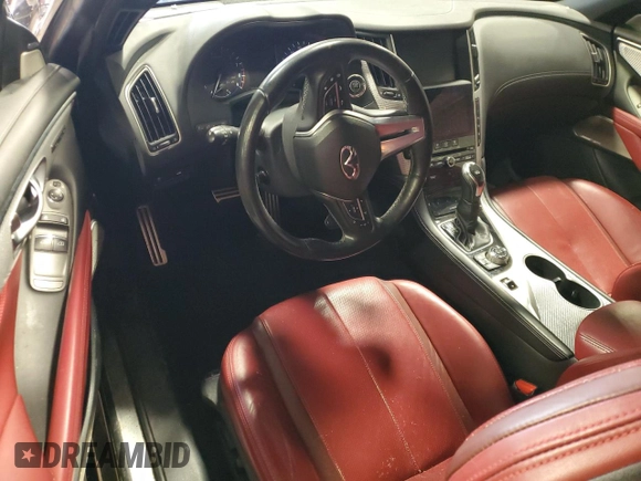 2018 Infiniti Q60 Red Sport 400 z VIN JN1FV7EL5JM630102, wystawiony jako Copart lot #46364025 z przebiegiem Nie podano mil oraz Szkoda całkowita • Salvage title. Historia ofert i sprzedaży dostępna na DreamBid. Obrazek 8.