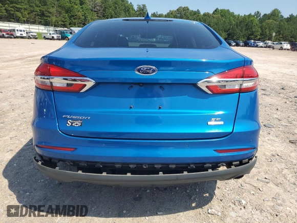 2020 Ford Fusion SE with VIN 3FA6P0HD9LR259402, listed as a Copart auction lot 61955965 with 59,814 mi miles and Salvage title. Bid and sale history available at DreamBid. Image 6.