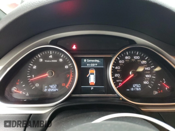 2012 Audi Q7 3.0T S line with VIN WA1DGAFE8CD008344, listed as a Copart auction lot 45141055 with 131,769 mi miles and Salvage Title. Bid and sale history available at carsss.com. Image 9.
