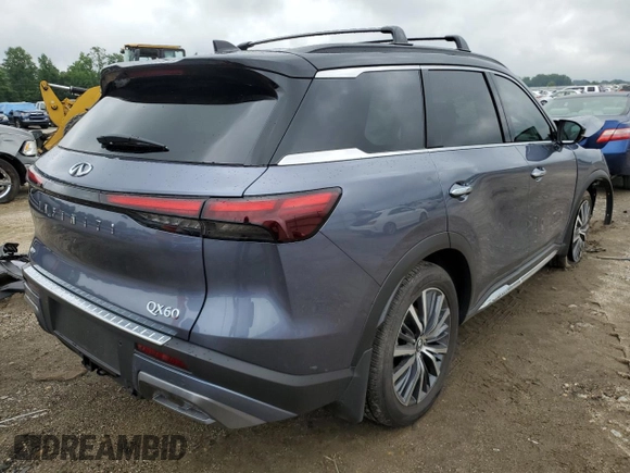 2024 Infiniti QX60 Autograph with VIN 5N1DL1HU0RC351441, listed as a Copart auction lot 63048824 with 6,953 mi miles and Salvage title. Bid and sale history available at DreamBid. Image 3.