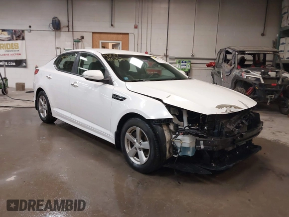 2015 Kia Optima LX with VIN 5XXGM4A7XFG375049, listed as a IAAI auction lot 42198632 with 191,361 mi miles and . Bid and sale history available at DreamBid. Image 1.