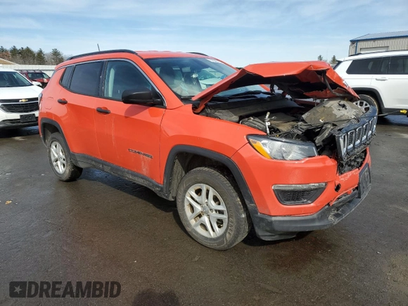 2021 Jeep Compass Sport z VIN 3C4NJDAB1MT500431, wystawiony jako Copart lot #51666125 z przebiegiem Nie podano mil oraz Szkoda całkowita • Salvage title. Historia ofert i sprzedaży dostępna na DreamBid. Obrazek 4.