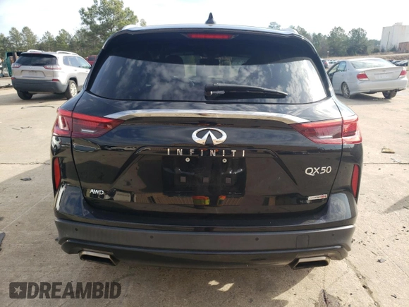 2020 Infiniti QX50 LUXE with VIN 3PCAJ5M30LF112757, listed as a Copart auction lot 36283793 with 22,832 mi miles. Bid and sale history available at carsss.com. Image 6.