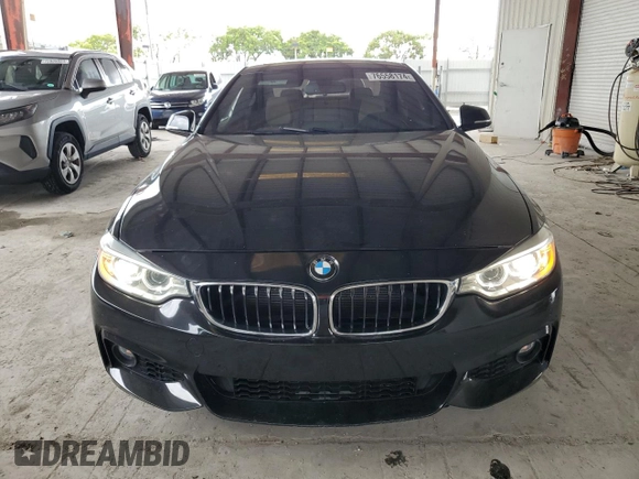 2017 BMW 4 Series 440i with VIN WBA4P1C52HK522510, listed as a Copart auction lot 76558174 with 76,685 mi miles and Salvage Title. Bid and sale history available at carsss.com. Image 5.