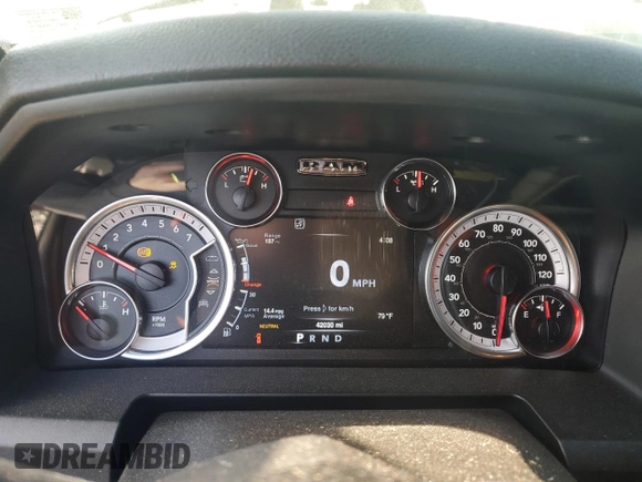2021 Ram 1500 Warlock z VIN 1C6RR7LT0MS587197, wystawiony jako Copart lot #46047035 z przebiegiem 42 030 mil mil oraz Szkoda całkowita • Salvage title. Historia ofert i sprzedaży dostępna na DreamBid. Obrazek 9.