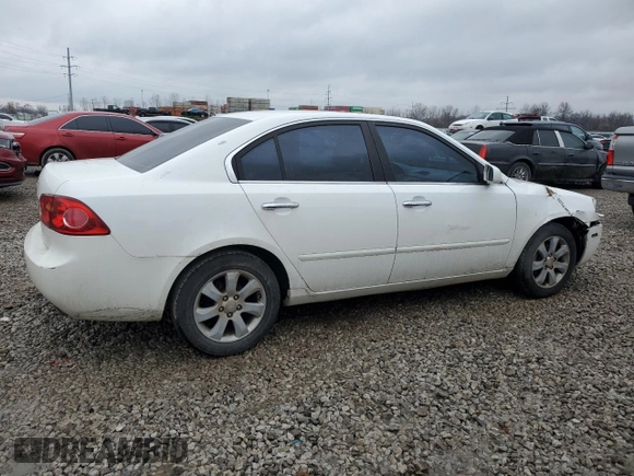 2007 Kia Optima EX with VIN KNAGE124175139537, listed as a Copart auction lot 43918695 with 183,774 mi miles and Salvage Title. Bid and sale history available at carsss.com. Image 3.