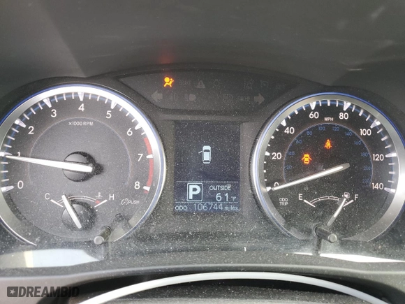2016 Toyota Highlander LE with VIN 5TDBKRFH4GS285510, listed as a Copart auction lot 48464045 with 106,744 mi miles and Salvage Title. Bid and sale history available at carsss.com. Image 9.