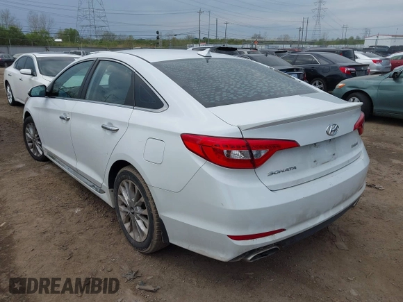 2015 Hyundai Sonata 2.4L Sport with VIN 5NPE34AF4FH117437, listed as a IAAI auction lot 42040653 with 265,603 mi miles. Bid and sale history available at carsss.com. Image 3.